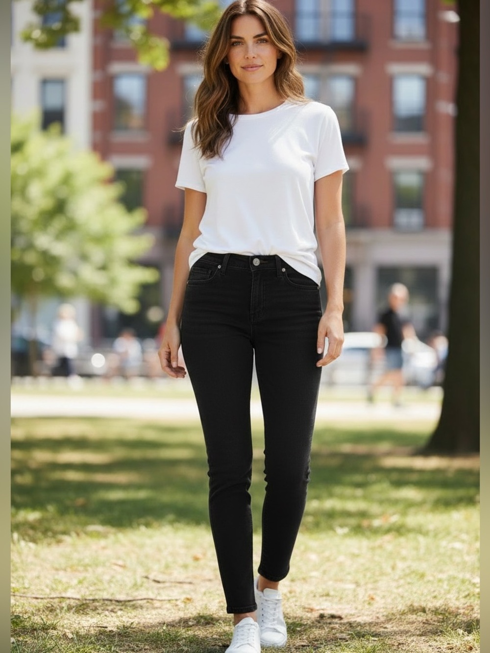 Joeβs Jeans Easy Crop Black Cotton Jeans in Lex Wash (B1)